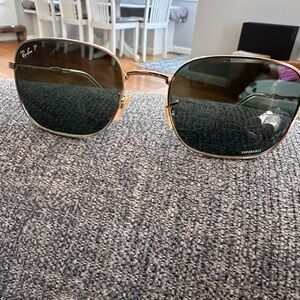 Ray-Ban Gold Frame Sunglasses RB3706